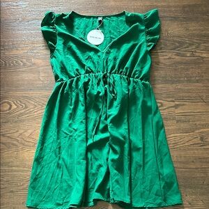 SHEIN Emerald Green Casual Dress